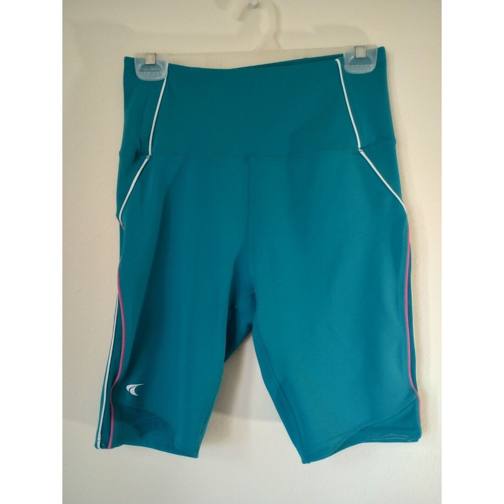 TKO Womens Lg. Teal Green Knee Length Athletic Workout Bicycle Shorts (26"Wx9"L)